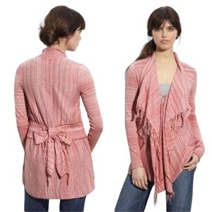 Free People Take a Bow Fringe cardigan Size S/P